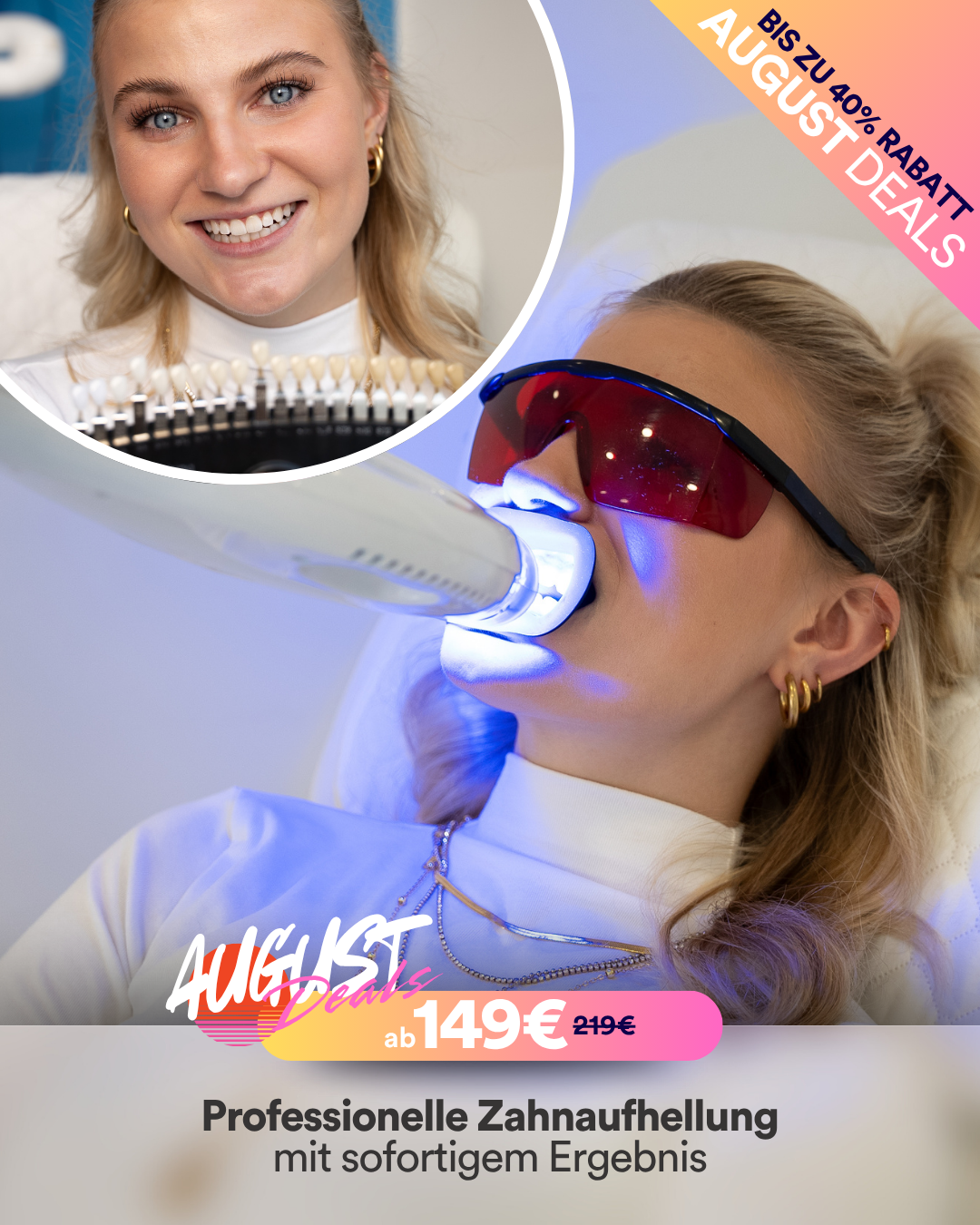 Gutschein für ein Bleaching Vor Ort - Sonderangebot